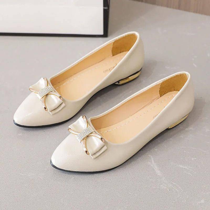 Damen-Casual-Pumps mit spitzer Zehenpartie, flachem Ausschnitt, niedrigem Absatz, Blockabsatz und weicher Ledersohle für Frühling und Herbst 38 weiß Damen-Casual-Pumps mit spitzer Zehenpartie, flachem Ausschnitt, niedrigem Absatz, Blockabsatz und weicher Ledersohle für Frühling und Herbst 38 weiß von Joom DACH