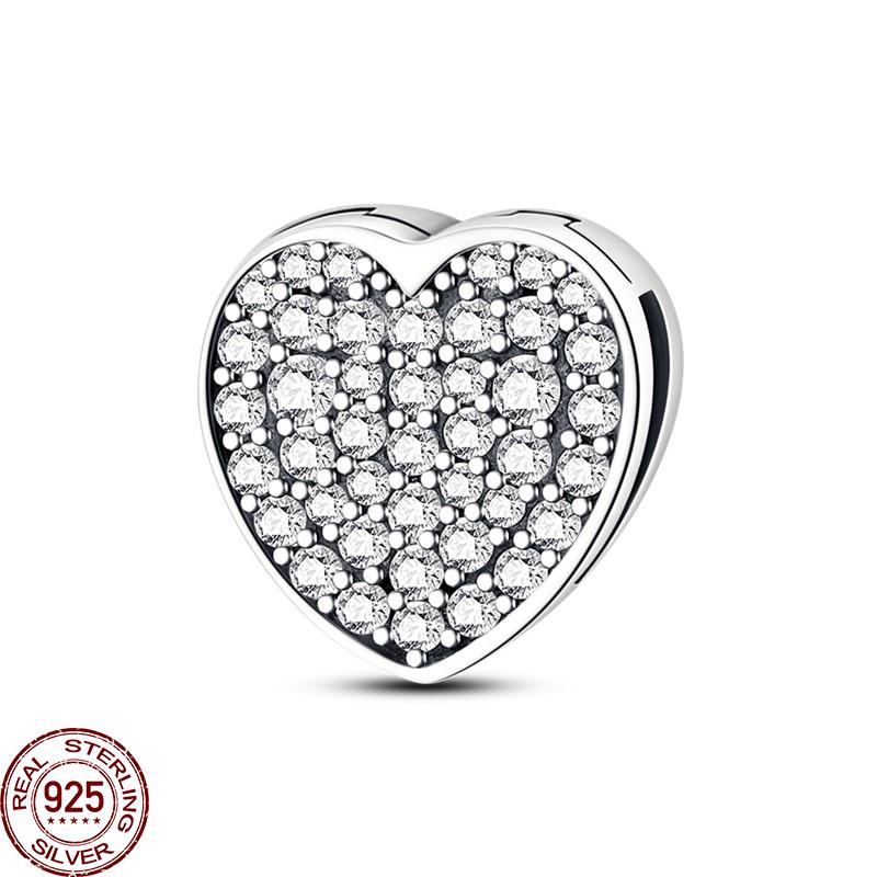 Damen-Charm-Kette aus 925er Sterlingsilber mit Sicherheitsclip, Biene und Schmetterling, rund, passend für originales Mesh-Armband, DIY-Schmuck von Joom DACH