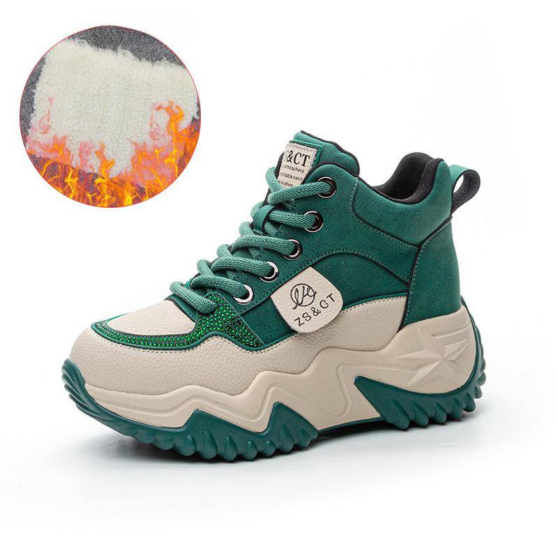 Damen Chunky Plateau Sneakers Frühling Dicke Sohle Sportschuhe Frau Schwarz Weiß Trainer Zapatillas De Mujer für Frauen 36 von Joom DACH