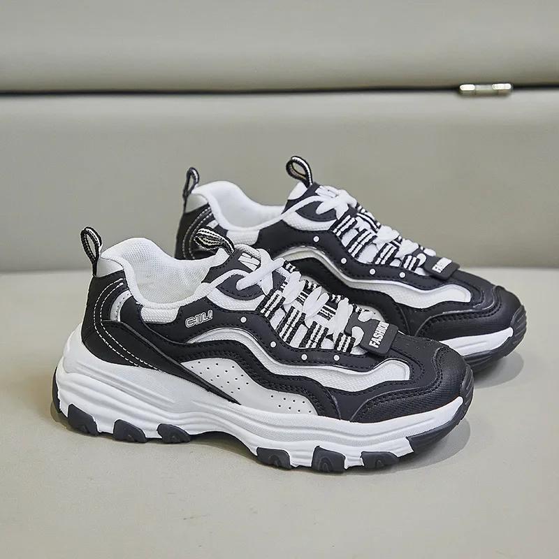 Damen Chunky Sneakers Neue Dicke Unterseite Plattform Damen Sportschuhe Frau Casual Fashion Sportschuhe Laufschuhe 35 von Joom DACH