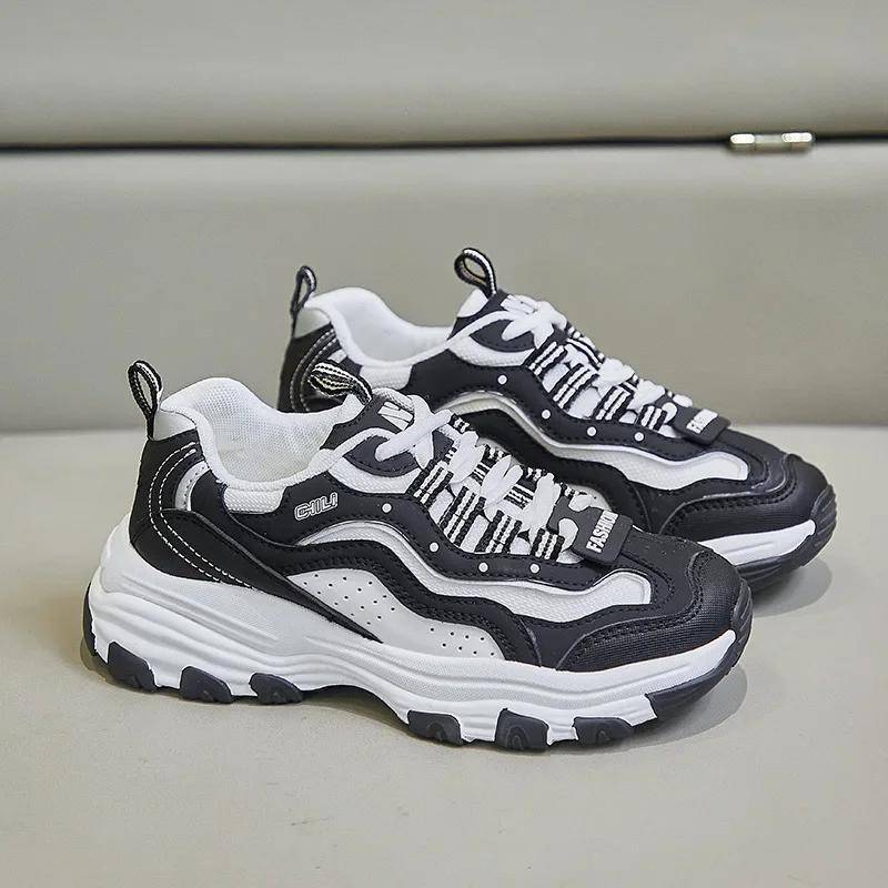 Damen Chunky Sneakers Neue Dicke Unterseite Plattform Damen Sportschuhe Frau Casual Fashion Sportschuhe Laufschuhe 35 von Joom DACH