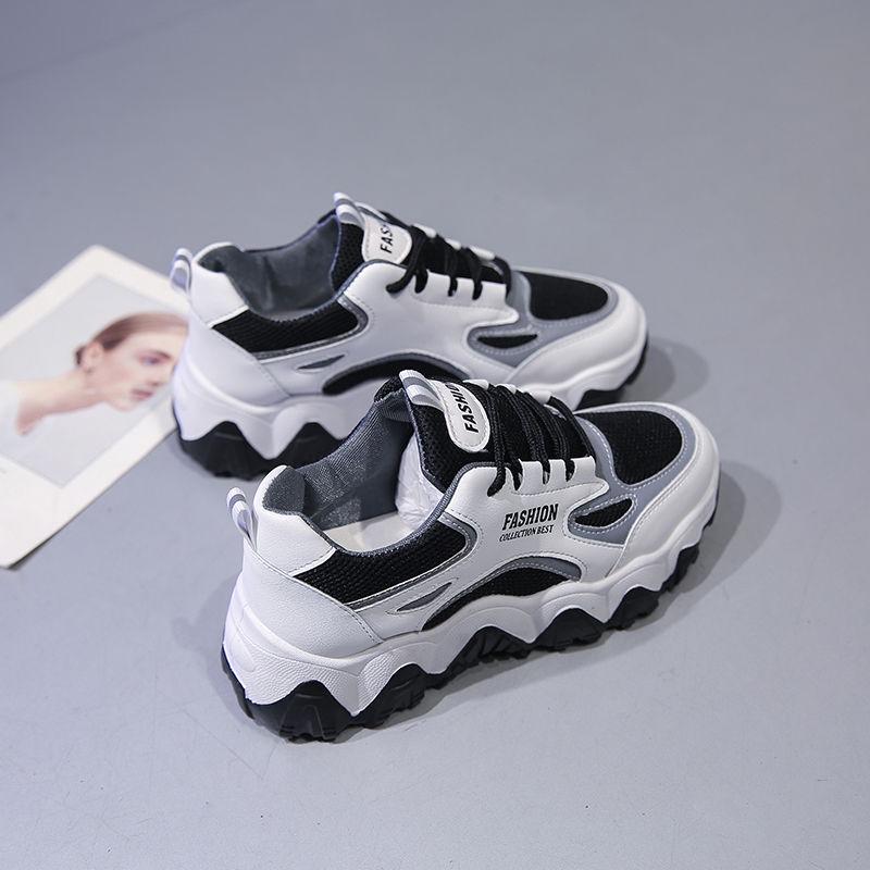 Damen Chunky Sneakers Plateauschuhe Dicke Sohle Vulkanisierte Schuhe Modische Atmungsaktive Freizeitlaufschuhe für Damen 35 von Joom DACH