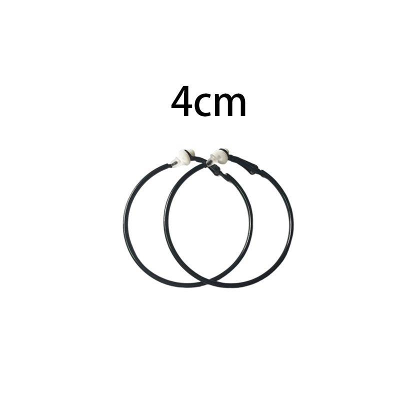 Damen-Clip-Ohrringe ohne Piercing, Creolen, kleiner großer Kreis, Ringe mit Gold- und Silberbeschichtung 4CM schwarz von Joom DACH