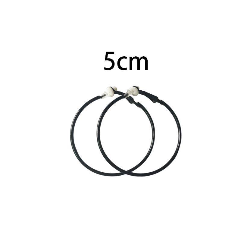 Damen-Clip-Ohrringe ohne Piercing, Creolen, kleiner großer Kreis, Ringe mit Gold- und Silberbeschichtung 5CM von Joom DACH