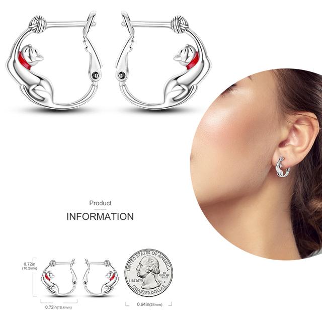 Damen-Creolen aus 925er-Silber, funkelnder Pavé-Cz, luxuriöser edler Schmuck, Geschenk für Hochzeit, Verlobung, Party, schlichter Ohrring von Joom DACH