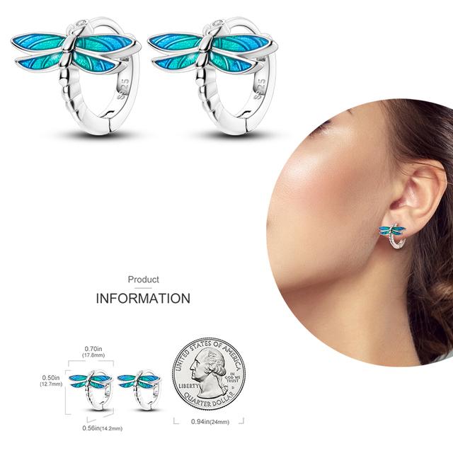 Damen-Creolen aus 925er-Silber, funkelnder Pavé-Cz, luxuriöser edler Schmuck, Geschenk für Hochzeit, Verlobung, Party, schlichter Ohrring von Joom DACH