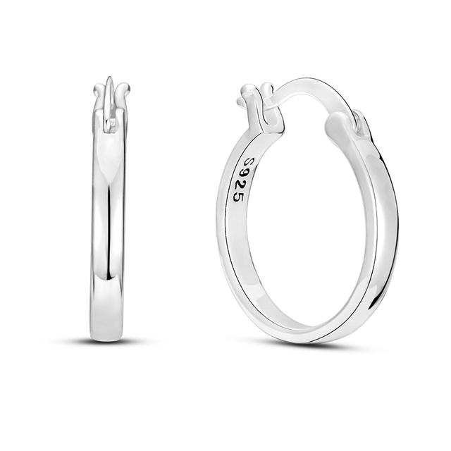 Damen-Creolen aus 925er-Silber, funkelnder Pavé-Cz, luxuriöser edler Schmuck, Geschenk für Hochzeit, Verlobung, Party, schlichter Ohrring von Joom DACH