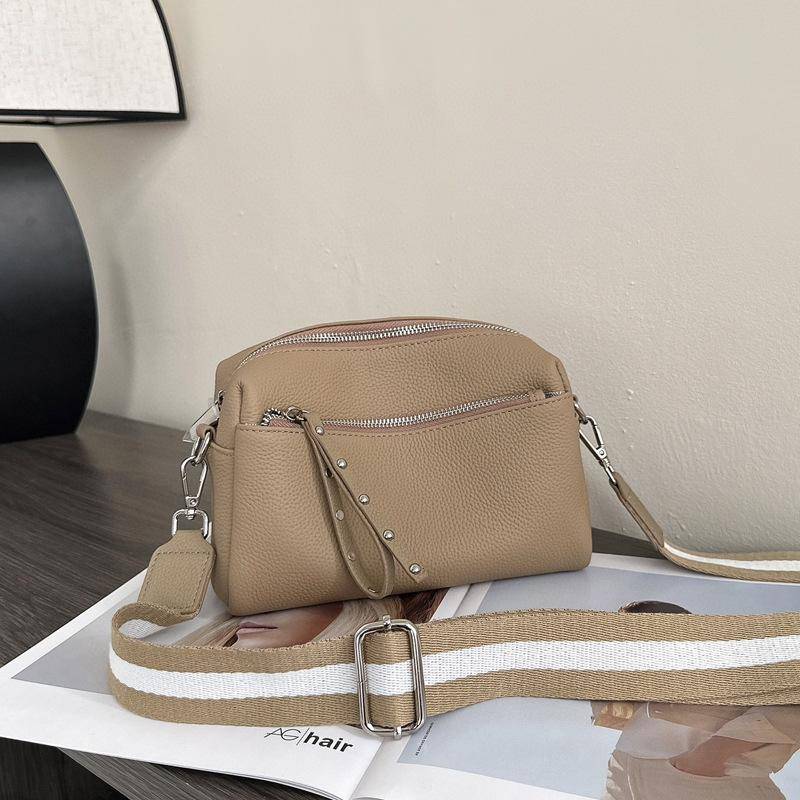 Damen Crossbody Bag Kleine Tasche Weiches Leder One-Shoulder Kleine Umhängetasche Modische Lederhandtasche Damentasche Clutch von Joom DACH