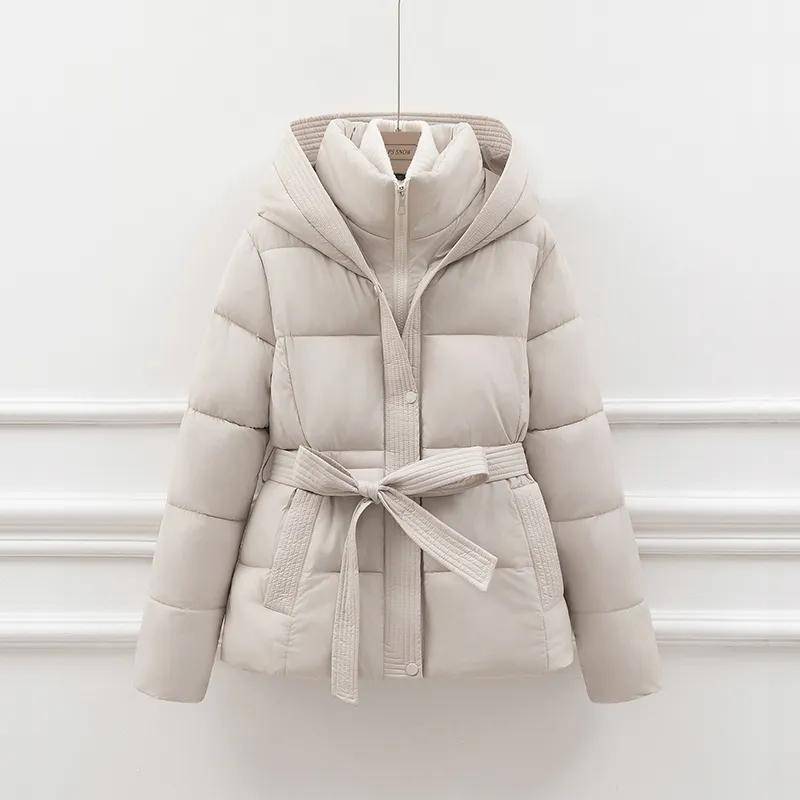 Damen Daunenjacke aus Baumwolle, gefüttert, kurz, locker, koreanische Version, Damenoberbekleidung, bequem, elegant, Damen-Winterparka S beige Damen Daunenjacke aus Baumwolle, gefüttert, kurz, locker, koreanische Version, Damenoberbekleidung, bequem, elegant, Damen-Winterparka S beige von Joom DACH