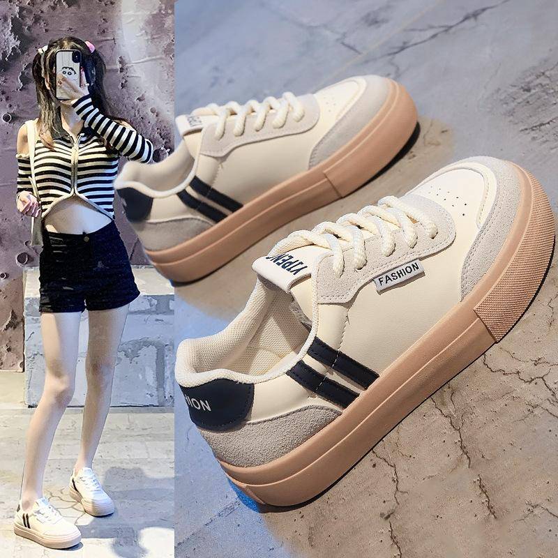 Damen Dicksohlige Deutsche Trainingsschuhe Sommer Neu Vintage Skateboard Schuhe Sport Dünnschnitt Lässige Argon Weiße Schuhe 40 dunkelblaue von Joom DACH