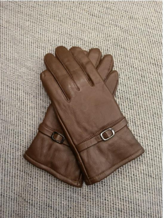 Damen Echtleder Schafsleder Handschuhe mit dickem Fleecefutter - Perfektes Winter-Business-Geschenk One Size braun von Joom DACH