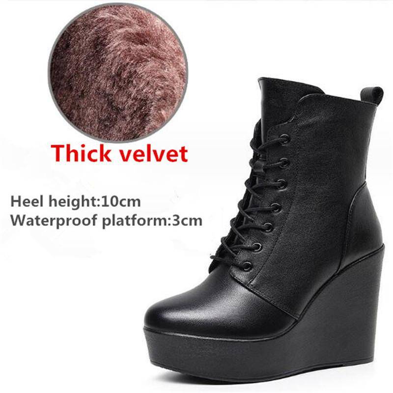 Damen Echtleder Stiefeletten Winter Damen Plüsch Schneestiefel Plateau Keilstiefel Damen High Heel Schuhe Größe 33-43 37 Damen Echtleder Stiefeletten Winter Damen Plüsch Schneestiefel Plateau Keilstiefel Damen High Heel Schuhe Größe 33-43 37 von Joom DACH