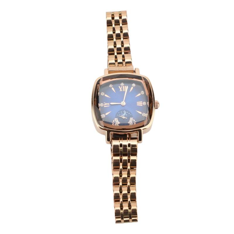 Damen Edelstahl Armbanduhr Luxus Strass Mode Lässig Wasserdicht Strass blau von Joom DACH
