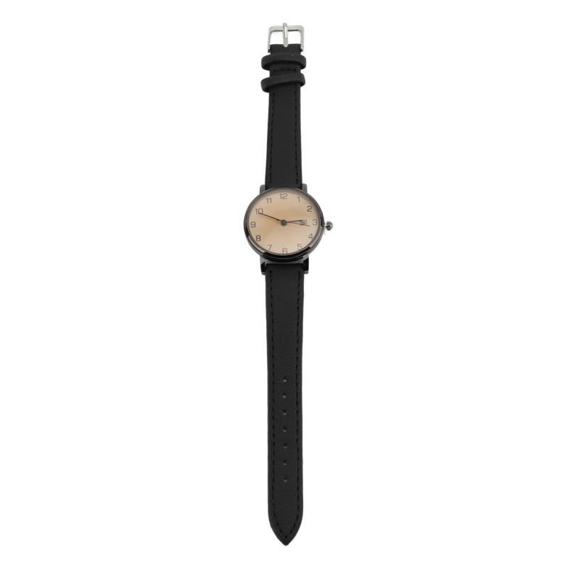 Damen Einfache Klassische PU Leder Analoge Quarz Uhr Datum Arabische Ziffern Vintage Lässige Uhr für schwarz von Joom DACH
