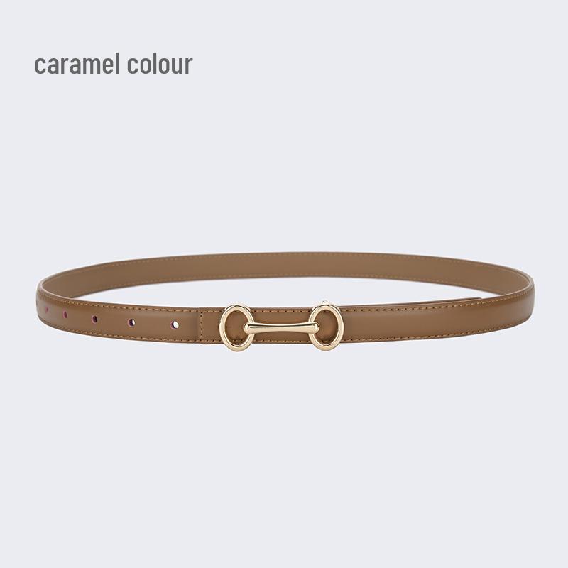 Damen Einfacher Echtleder Mode Gürtel - Vielseitig für Jeans, Hosen und Kleider 105 cm von Joom DACH