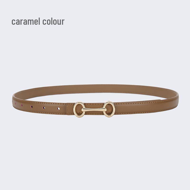 Damen Einfacher Echtleder Mode Gürtel - Vielseitig für Jeans, Hosen und Kleider 105 cm von Joom DACH