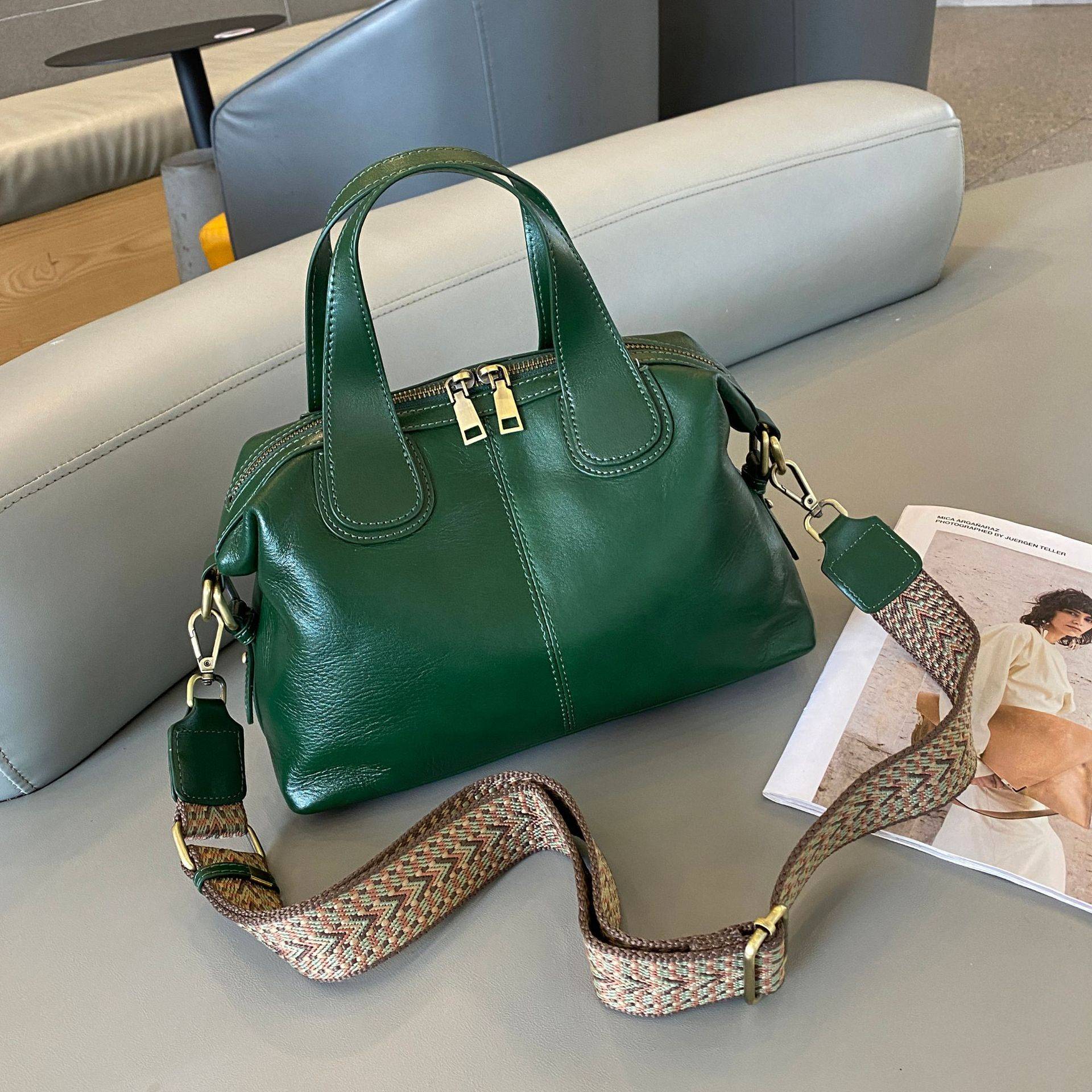 Damen Einseitige Umhängetasche Mode Mädchen Große Handtasche grün von Joom DACH