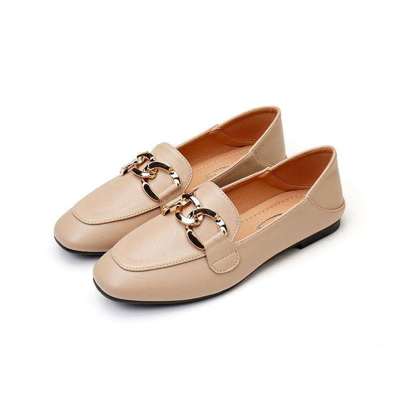 Damen-Einzelschuhe Flache Erbsenschuhe Neue Weiches Leder Britischer Stil Kleine Lederschuhe Slipper Frühling Loafer 41 von Joom DACH