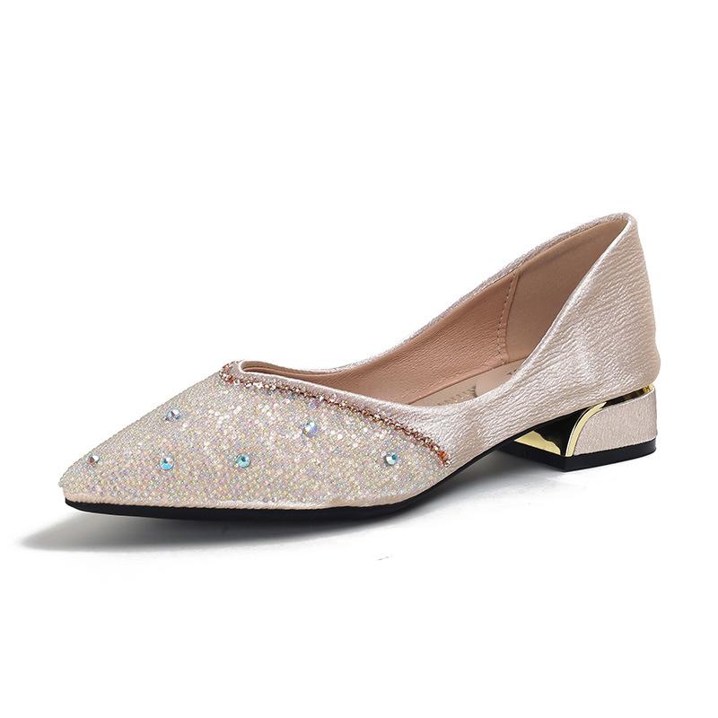 Damen Einzelschuhe Sommer Kleiner Duft Feng Shui Bohrer Spitzer Dicker Absatz Hochhackige Einzelschuhe Damen Französische Große Damenschuhe 39 von Joom DACH