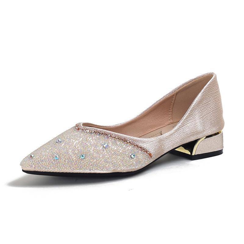 Damen Einzelschuhe Sommer Kleiner Duft Feng Shui Bohrer Spitzer Dicker Absatz Hochhackige Einzelschuhe Damen Französische Große Damenschuhe 39 von Joom DACH