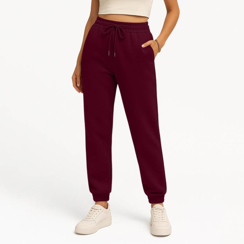 Damen Elastischer Bund Manschetten Hose Hose Sommer Locker Geschnitten Wander Jogginghose Mit Tasche XXL weinrot Damen Elastischer Bund Manschetten Hose Hose Sommer Locker Geschnitten Wander Jogginghose Mit Tasche XXL weinrot von Joom DACH