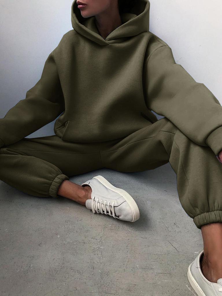 Damen Elegante Feste Sets Für Damen Warme Hoodie Sweatshirts Und Lange Hose Mode Zweiteilige Sets Damen Sweatshirt Anzüge M armee grüne Damen Elegante Feste Sets Für Damen Warme Hoodie Sweatshirts Und Lange Hose Mode Zweiteilige Sets Damen Sweatshirt Anzüge M armee grüne von Joom DACH