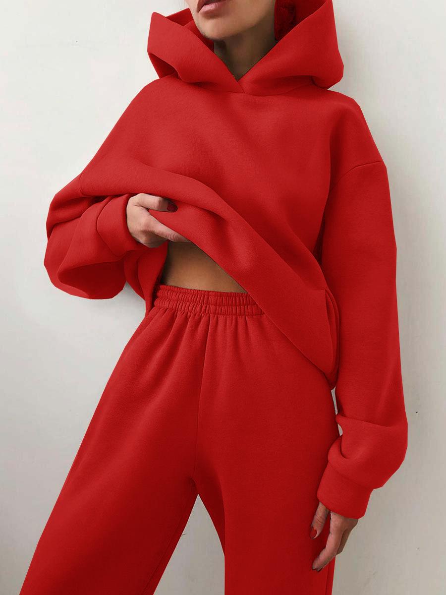 Damen Elegante Feste Sets Für Damen Warme Hoodie Sweatshirts Und Lange Hose Mode Zweiteilige Sets Damen Sweatshirt Anzüge XXXL rot Damen Elegante Feste Sets Für Damen Warme Hoodie Sweatshirts Und Lange Hose Mode Zweiteilige Sets Damen Sweatshirt Anzüge XXXL rot von Joom DACH