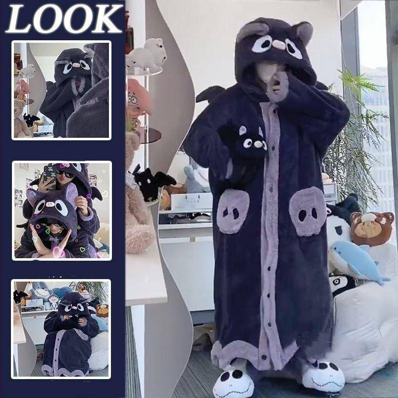 Damen Flanell Cosplay Tier Pyjama Cartoon Kapuzen Nachtwäsche Halloween Weihnachten Nachthemd XL Damen Flanell Cosplay Tier Pyjama Cartoon Kapuzen Nachtwäsche Halloween Weihnachten Nachthemd XL von Joom DACH
