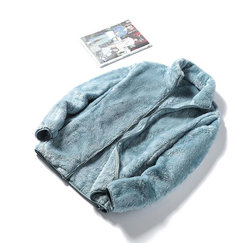 Damen Fleecejacke mit Reißverschluss Leichte Herbstjacken Winter Übergröße - 8XL Jacken 8XL blau von Joom DACH