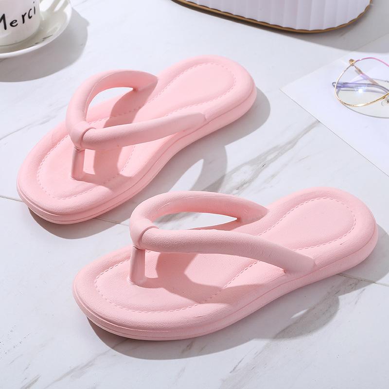 Damen-Flip-Flops, Tanga-Sandalen, bequem, Strand, lässig, für drinnen und draußen, zum Wandern, Sommerschuhe 36-37 rosa von Joom DACH