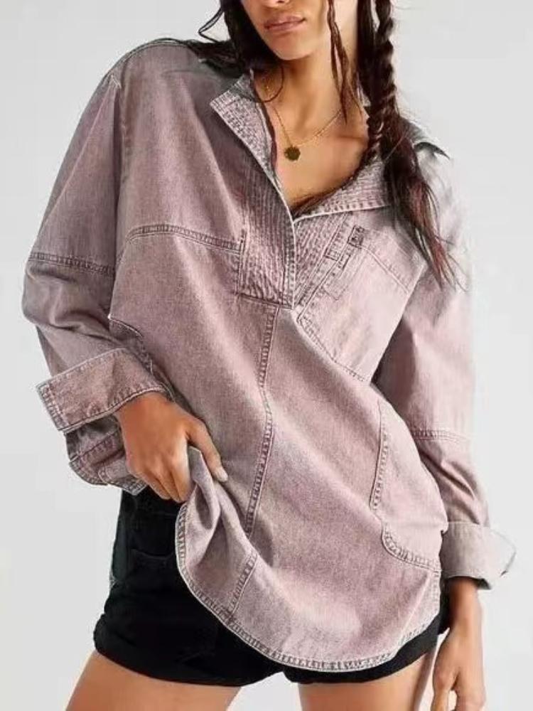Damen Freizeit Jeanshemd Langarm Button-Down-Hemd Locker Geschnitten Distressed Gewaschen Blau Schwarz Hellblau 3XL Damen Freizeit Jeanshemd Langarm Button-Down-Hemd Locker Geschnitten Distressed Gewaschen Blau Schwarz Hellblau 3XL von Joom DACH