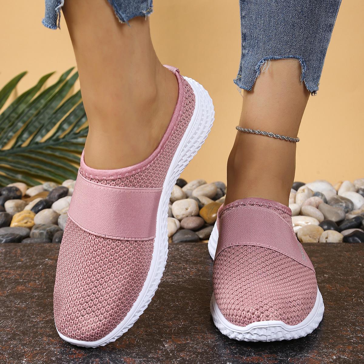 Damen Freizeit-Sportschuhe, Ein-Fuß-Kick, Geeignet für Frühling und Sommer Strandurlaub, Reisen und Freizeit, Mesh geeignet für Übergrößen-Frauen 39 rosa von Joom DACH