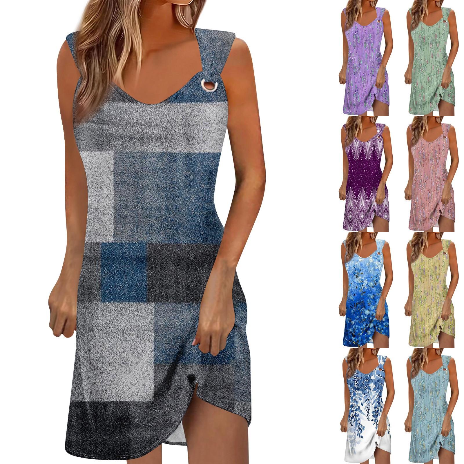 Damen Freizeitkleid Sommerkleid Unterkleid Kleid Gerafft Täglich Date Ausgehen Mode Basic Träger Ärmellos Lockere Passform M cyanblau Damen Freizeitkleid Sommerkleid Unterkleid Kleid Gerafft Täglich Date Ausgehen Mode Basic Träger Ärmellos Lockere Passform M cyanblau von Joom DACH