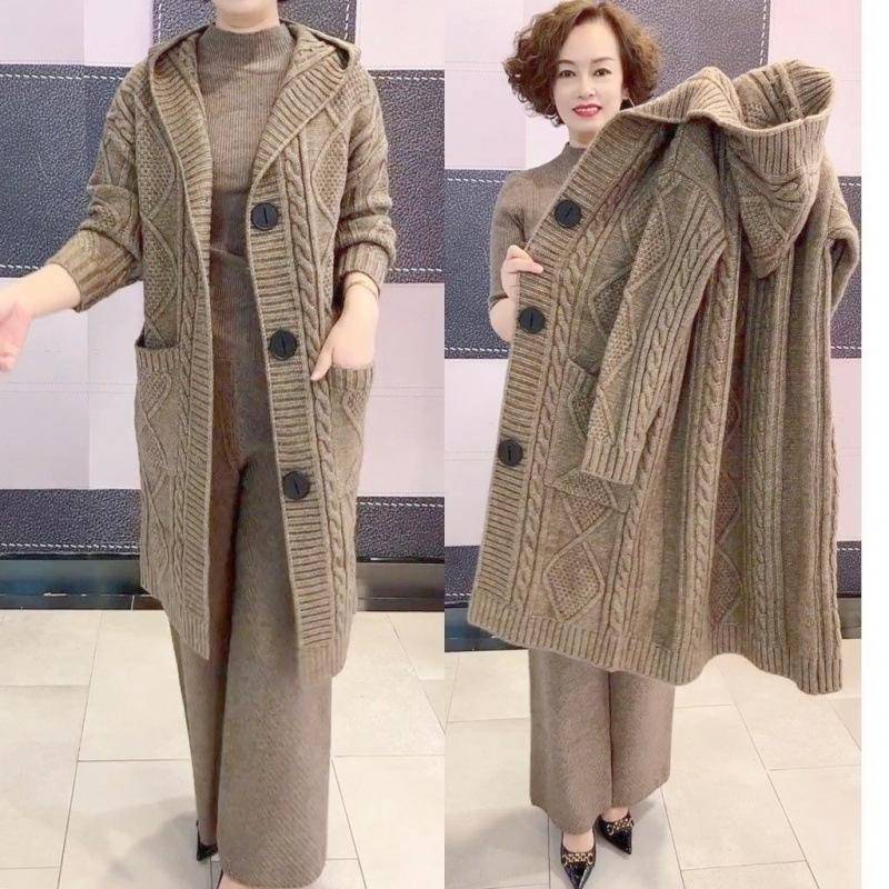 Damen Frühling Herbst Jacquard Twists Strickjacke Pullover Große Größe Lange Kapuze Einreihig Strickjacke Mantel XXXXXL kaffeebraun Damen Frühling Herbst Jacquard Twists Strickjacke Pullover Große Größe Lange Kapuze Einreihig Strickjacke Mantel XXXXXL kaffeebraun von Joom DACH