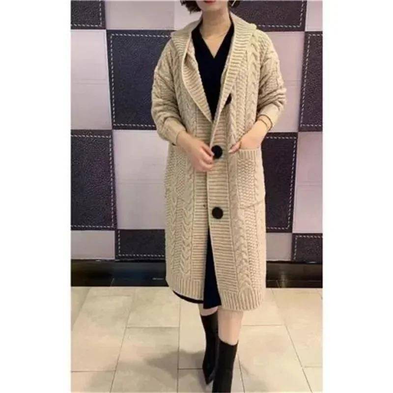 Damen Frühling Herbst Jacquard Twists Strickjacke Pullover Große Größe Lange Kapuze Einreihig Strickjacke Mantel XXXXXL beige Damen Frühling Herbst Jacquard Twists Strickjacke Pullover Große Größe Lange Kapuze Einreihig Strickjacke Mantel XXXXXL beige von Joom DACH