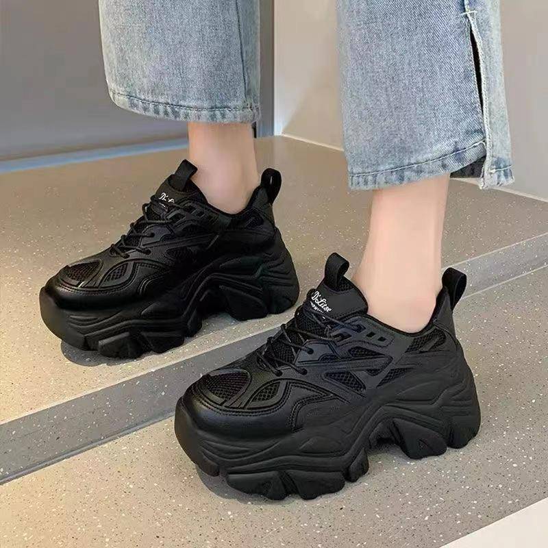 Damen Frühling Neu Atmungsaktiv Allround Plateau Casual Sneaker Tide 40 von Joom DACH