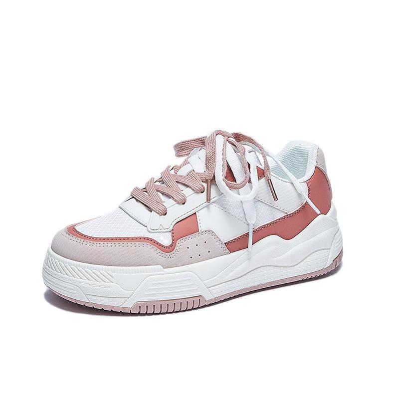 Damen Frühling Neue All-Match Lässige Mode Sneaker Damen mit dicker Sohle Weiße Schuhe 40 rosa von Joom DACH