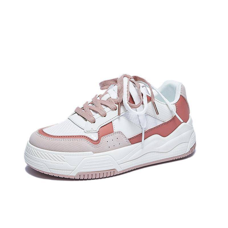 Damen Frühling Neue All-Match Lässige Mode Sneaker Damen mit dicker Sohle Weiße Schuhe 40 rosa von Joom DACH
