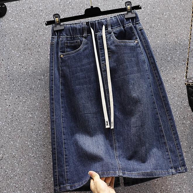 Damen Frühling Sommer und Herbst Übergröße Dünnschnitt Elastischer Elastischer Denim-Halbkörperrock mit hoher Taille Dünner Vielseitiger A-Linien-Rock 2XL navy blau Damen Frühling Sommer und Herbst Übergröße Dünnschnitt Elastischer Elastischer Denim-Halbkörperrock mit hoher Taille Dünner Vielseitiger A-Linien-Rock 2XL navy blau von Joom DACH