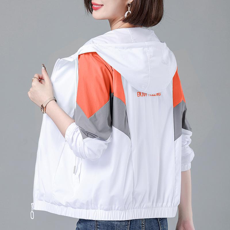 Damen Frühling und Herbst Outdoor Freizeit Sonnenschutz Kurze Jacke XL orange von Joom DACH