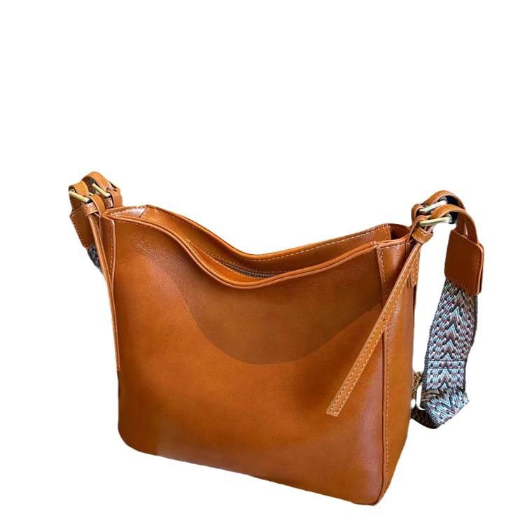 Damen Frühling und Sommer Leder Damen Bucket Bag Große Kapazität Pendeln Achseltasche Schultertasche 26*9*23 von Joom DACH