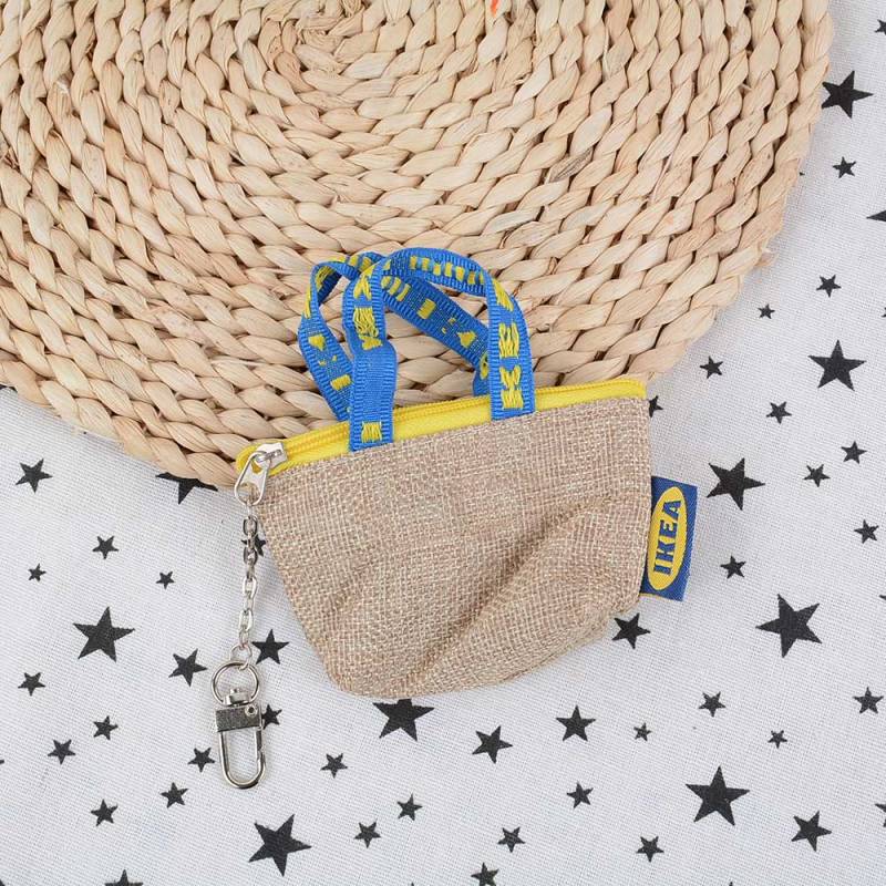 Damen-Geldbörse, Mini-Geldbörse, Geldbeutel, Schlüsselanhänger, Kartenhalter, kleine Tasche mit Reißverschluss, blaue Farbe, Geldbörse mit Reißverschluss 1pc Linen von Joom DACH