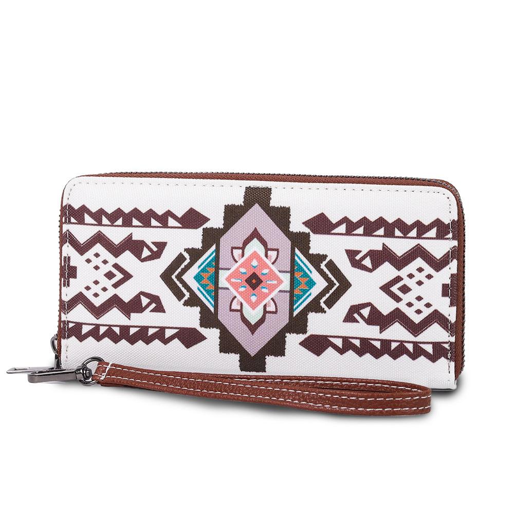 Damen Geldbörse, Retro Western Böhmischer Stil Damen Handgelenktasche, Wasserdichte Geldbörse 19*2.5*9cm von Joom DACH