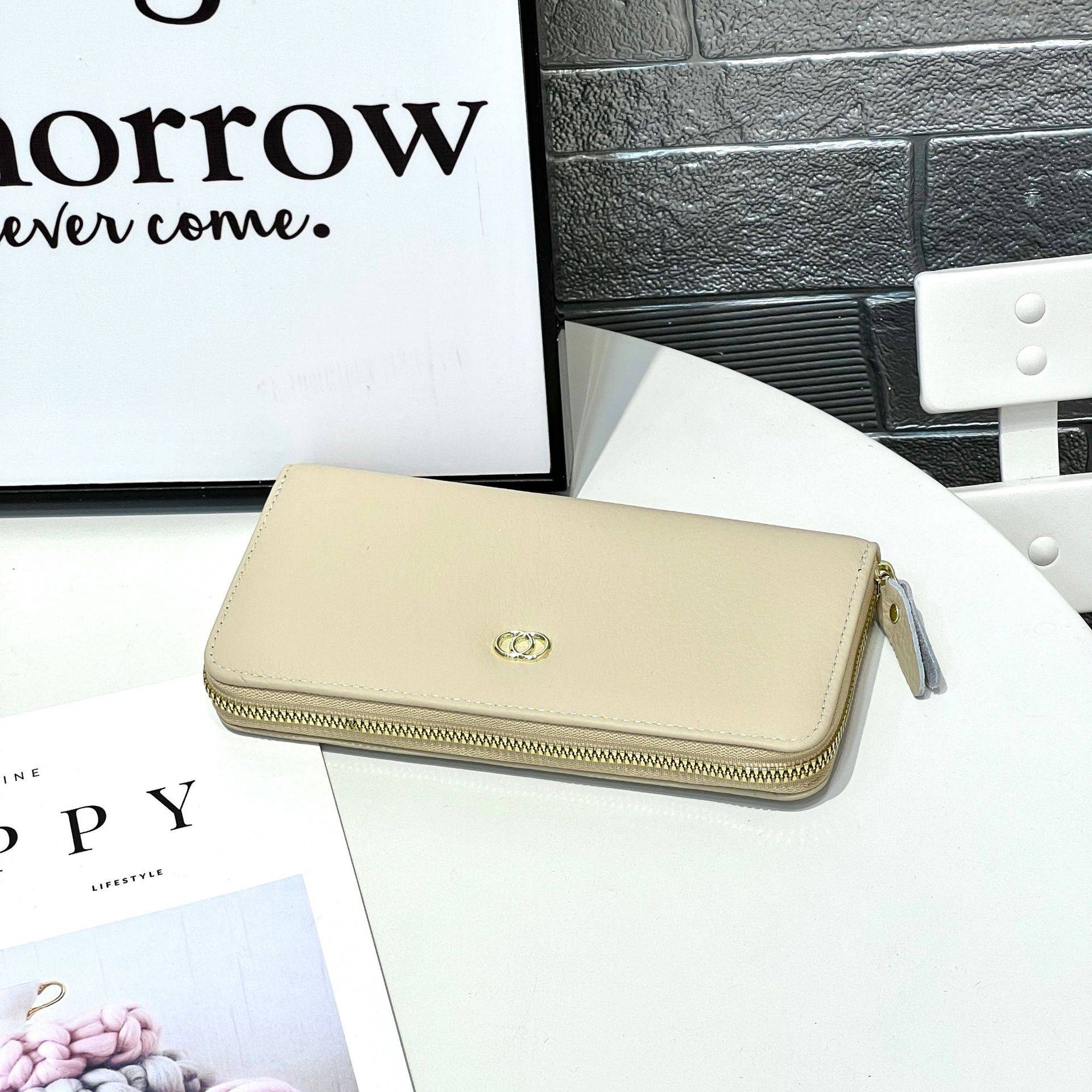 Damen Geldbörse aus Rindsleder, Clutch, langes Modell. von Joom DACH