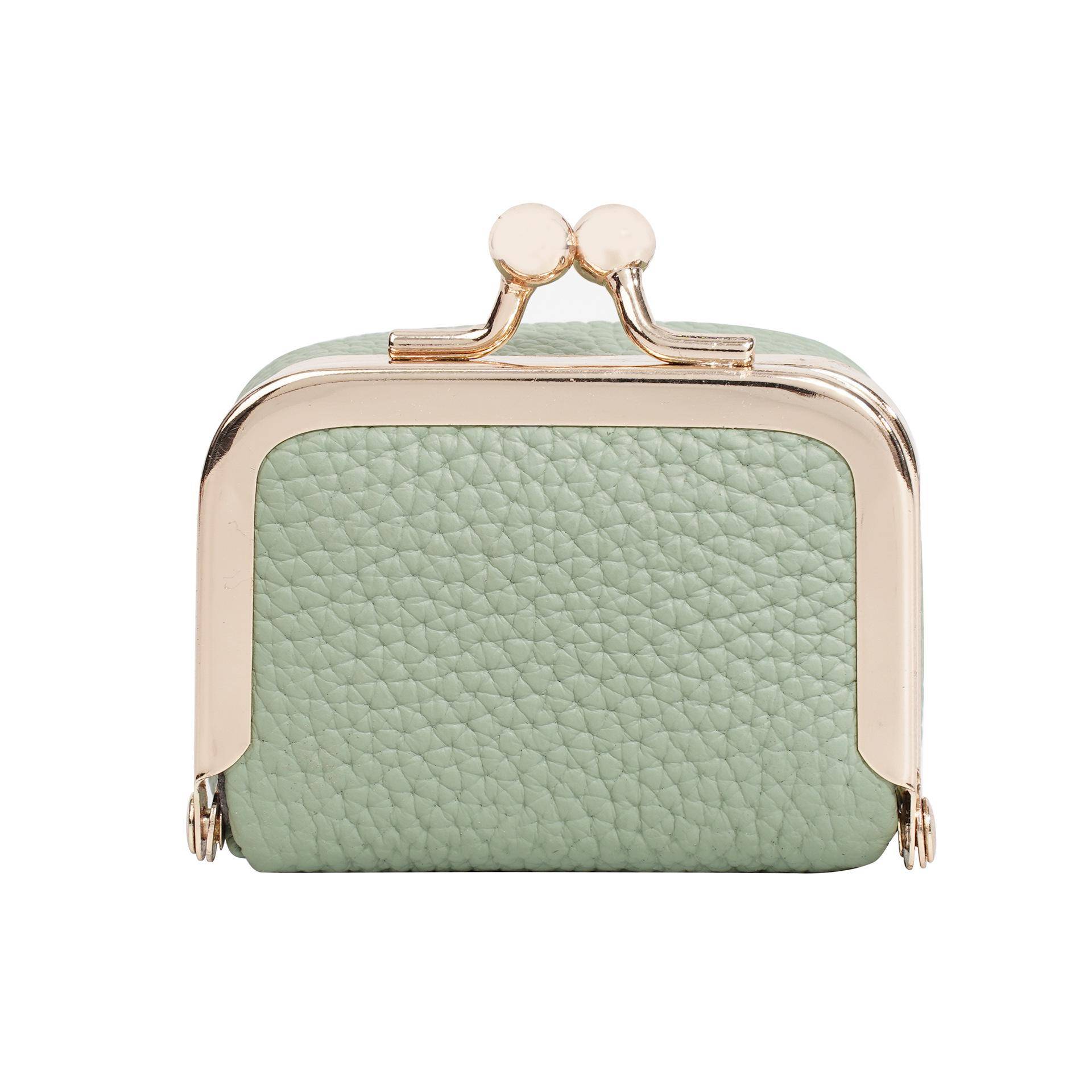 Damen Geldbörse & Schmuckbeutel aus echtem Leder: Kleiner Mini-Halter für Münzen, Ohrringe, Halsketten grün von Joom DACH