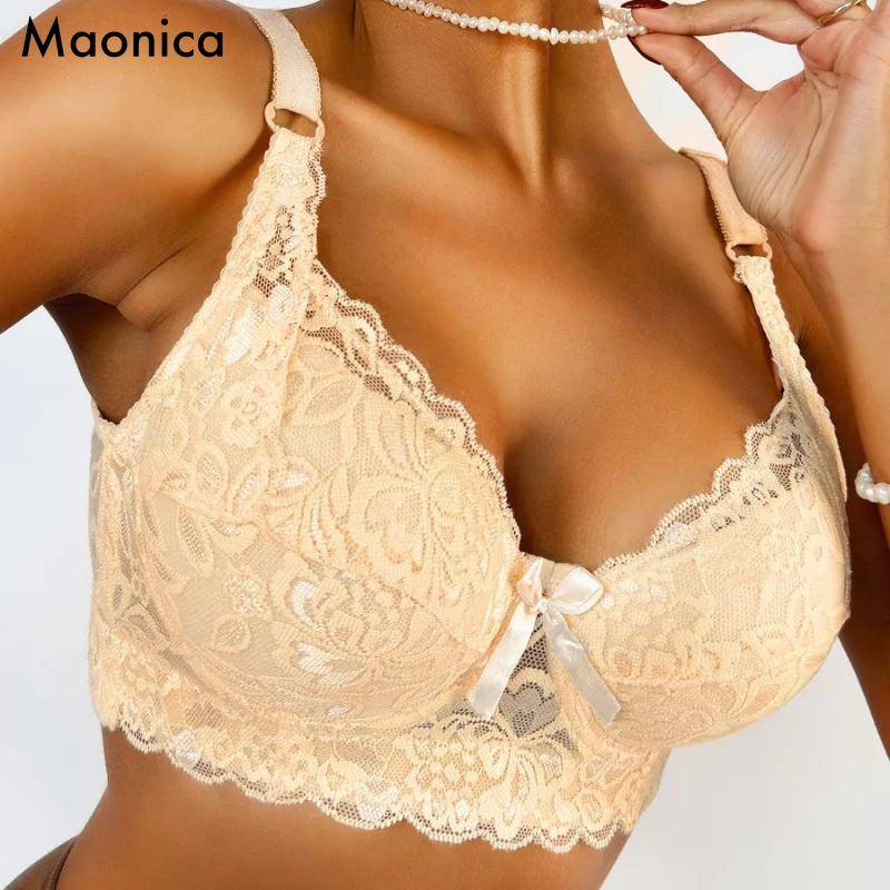 Damen Große Größen Unterwäsche Spitze Push Up BH Dünne Baumwolle Cup Unterwäsche BC 42/95 beige Damen Große Größen Unterwäsche Spitze Push Up BH Dünne Baumwolle Cup Unterwäsche BC 42/95 beige von Joom DACH