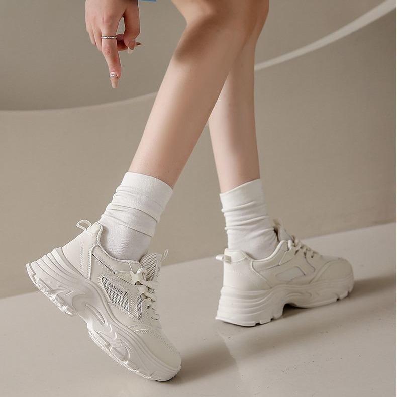 Damen Gummi Schwarz Laufschuhe für Herren Atmungsaktive Mesh Sportschuhe Männlich Weiblich Sneaker 35 beige von Joom DACH