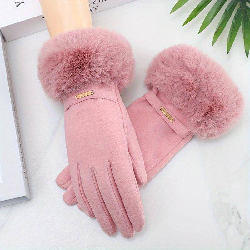 Damen Handschuhe Herbst Winter Niedlich Pelzig Warme Handschuhe Vollfinger Handschuhe Weibliche Outdoor Sport Fahrradhandschuhe One Size rosa Damen Handschuhe Herbst Winter Niedlich Pelzig Warme Handschuhe Vollfinger Handschuhe Weibliche Outdoor Sport Fahrradhandschuhe One Size rosa von Joom DACH