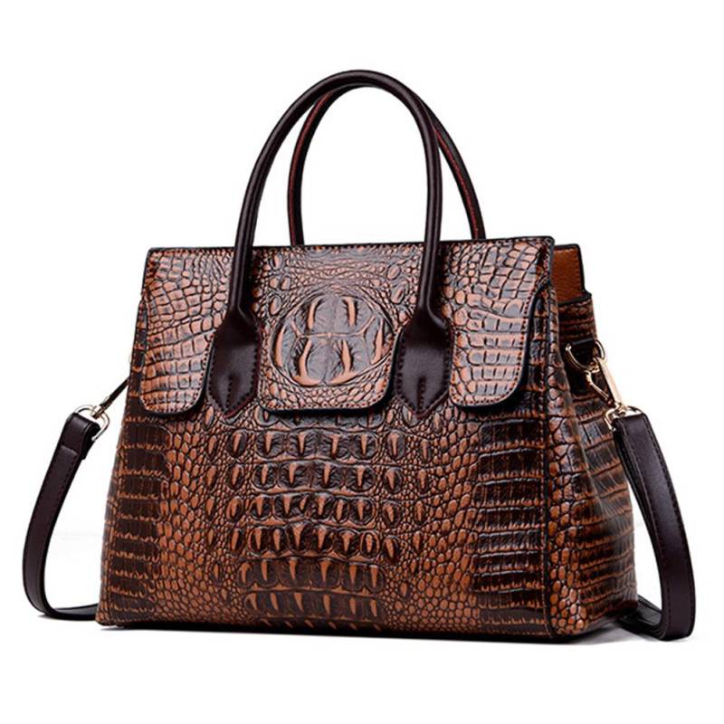 Damen-Handtaschen aus Alligatorleder, Designer-Damen-Kurier-Umhängetaschen, Retro-Tasche braun Damen-Handtaschen aus Alligatorleder, Designer-Damen-Kurier-Umhängetaschen, Retro-Tasche braun von Joom DACH