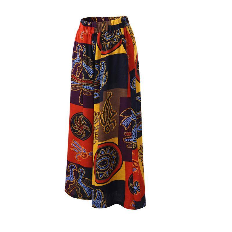 Damen Haremshose Boho Weites Bein Gypsy Hippie Indisch Thailand Bohemian Palazzo Hose Gesmokte Taille Aladdin Hose Hemd 5XL orange von Joom DACH